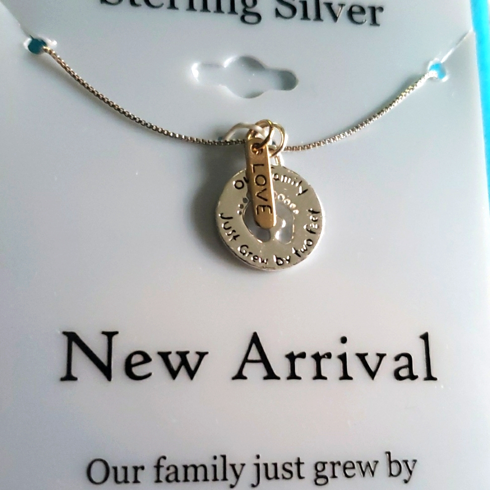 Sterling Silver Baby/New Arrival Box Chain Necklace